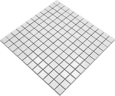 Produktbild von Keramikmosaik Mosaikfliesen WEISS MATT Duschrückwand Badfliese Küchenrückwand MOS18D-0111