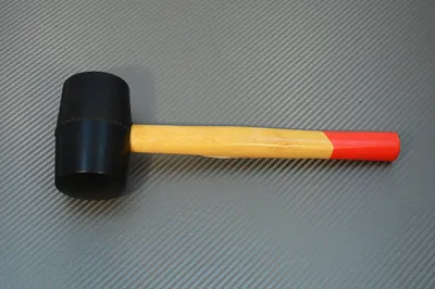 Produktbild von Gummi Hammer Holz Griff Gummihammer Schonhammer Fliesenhammer