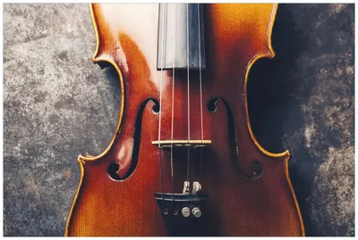 Produktbild von Wallario Wandbild aus Acryl, 90 x 60 cm, freischwebende Optik - Nahaufnahme einer alten Violine