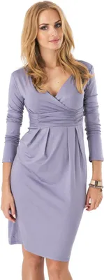 Produktbild von Kleid Tunika überlappender V-Ausschnitt; Grau S/M 36/38
