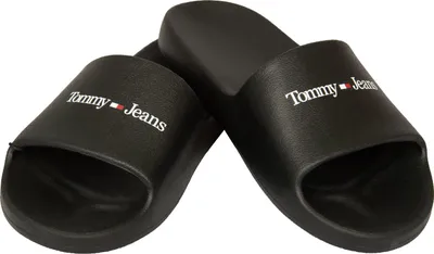 Produktbild von TOMMY JEANS Herren Bandeau-Slipper Schwimmbad Strandmode Slide Artikel EM0EM01144, EUR 44 - UK 10 - USA 11 - CM 28, Gomma 100%