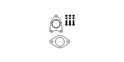 Produktbild von HJS Montagesatz Vorkatalysator 82 11 3266 für VW Golf IV Schrägheck (1J1)