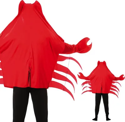 Krebs Kostüm Mr. Crabs Krabbe für Herren Gr. 52-54 rot Tier Tierkostüm Meerestier Fasching Karneval Mottoparty