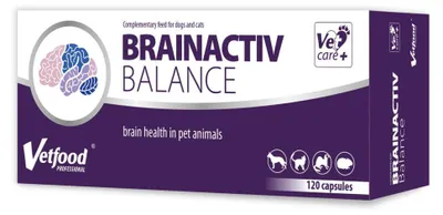 Produktbild von Vetfood Brainactiv Balance Nahrungsergänzungsmittel für Hunde und Katzen, 120 Kapseln