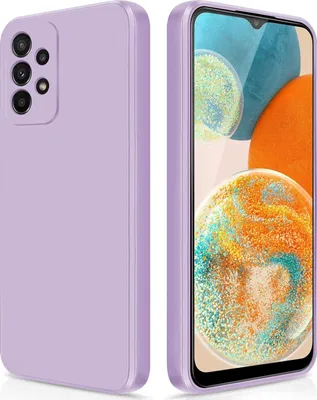 Produktbild von Silikon Hülle für Samsung Galaxy A23 5G/4G Flüssigsilikon Dünn Gel Gummi Matt Kratzfeste Schutzhülle Lila