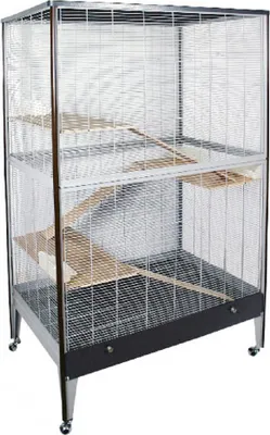 Produktbild von Happy Home 99B · Antik-Platinum/Oak MONTANA Degu Chinchilla Nagerheim