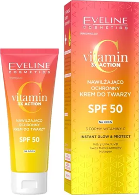 Produktbild von Eveline Cosmetics Vitamin C 3x Action – feuchtigkeitsspendende, beruhigende Gesichtscreme