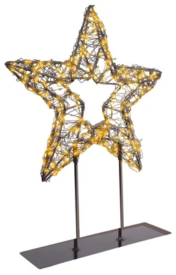 Produktbild von Lumineo X-MAS LED-Stern für Weihnachtsdekoration, schwarz, Micro-LEDs, 28 x 37 cm