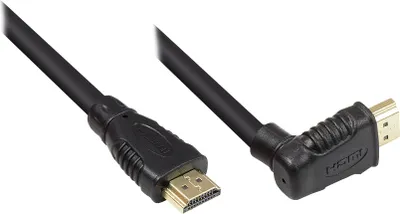 Produktbild von High-Speed-HDMI®-Kabel mit Ethernet, Winkelstecker oben, vergoldete Stecker, 1m, Good Connections®