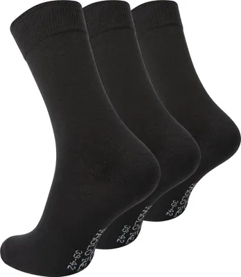 Produktbild von Paolo Renzo Business-Socken 3 Paar - Anzugssocken - Größe 39/42 - Schwarz