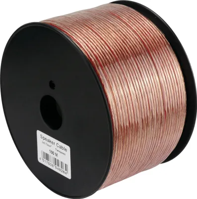 Image de Câble LS 2x0,75qmm, transparent, bobine CCA 100m