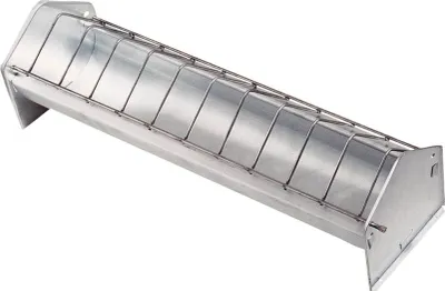 Immagine prodotto di Mangiatoia per pulcini in lamiera d'acciaio zincata 50 x 12 cm