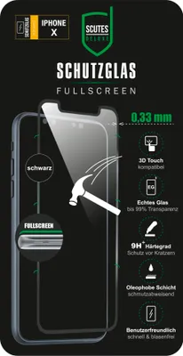 Produktbild von Scutes Deluxe 3D Schutzglas iPhone X
