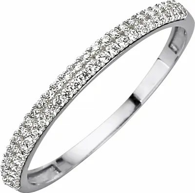 Produktbild von Fascination by Ellen K. Ring 375/- Gold weiß 058 (18,5) Zirkonia weiß 324370141W-2