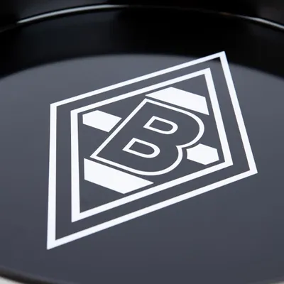 Produktbild von Kellnertablett mit Vereinslogo | Offizieller Fanartikel aus dem Fohlenshop | Rutschfestes Serviertablett | Ø 35 cm