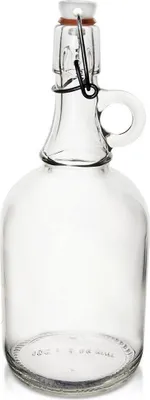 Obrázek produktu pro Skleněná láhev s uzávěrem na víno, likér, sirup, džus 1 l