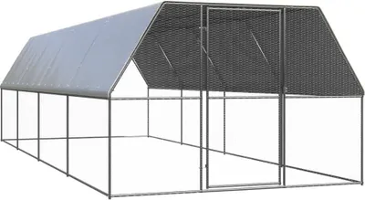 Obrázek produktu pro The Living Store Venkovní klec pro kuřata 3x8x2 m Pozinkovaná ocel