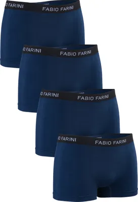 Produktbild von Fabio Farini - 4 Stück Herren Unterhosen - Männer Retroshorts aus weicher Microfaser im sportlichen Look mit Logoschriftzug