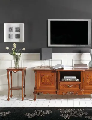 Immagine prodotto di Mobile TV a basso profilo, mobile porta TV, mobile soggiorno, tavolino in legno + tavolino da caffè