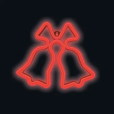 Produktbild von Forever Light Neon LED WEIHNACHTSGLOCKEN Rot Weihnachten Stern Fenster Deko USB und Batteriebetrieben Weihnachtsdekoration