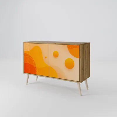 Produktbild von Spacerebels Kommode mit 2 Türen - Sideboard Komodenschrank - Highboard - Kleiderschrank Möbel - Wohnzimmer Schlafzimmer - 57,5×111×42 (HxBxT)