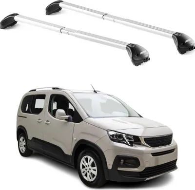 Produktbild von Dachträger für Peugeot Partner / Rifter 2008-2025 3-5 tür 100kg Alu ABE Silber