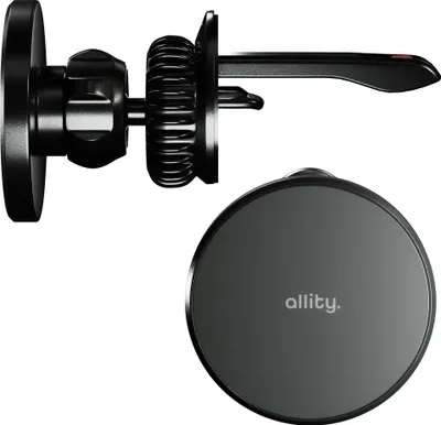 Produktbild von Allity Autohalterung ACH-300 magnetisch mit drahtloser Aufladung schwarz 15W