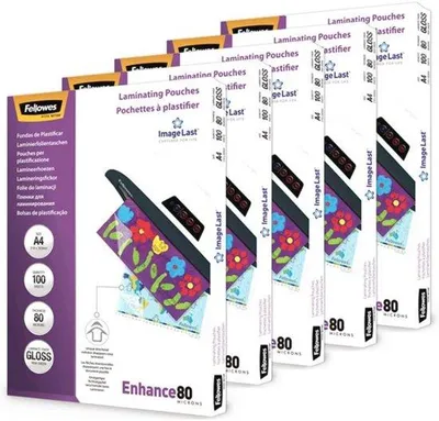 Productafbeelding van Lamineerhoezen A4 80 micron - 500 Stuks voor Professionele Bescherming