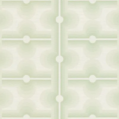 Immagine prodotto di Profhome 395331-GU Carta da parati retrò geometrica verde grigio crema-bianco 4,5 m2