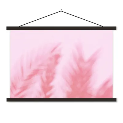 Produktbild von MuchoWow® Textilposter Pflanzen - Blätter - Rosa 150x100 cm mit schwarzem Rahmen - Schlafzimmer