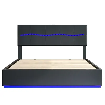 Productafbeelding van Tweepersoonsbed - Bed - Slaapbed - Opbergbed - Modern Bed - Hydraulische Opbergruimte