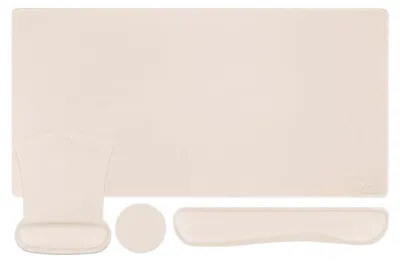 Immagine prodotto di Tappetino per mouse set - Poggiapolsi per tastiera - Antiscivolo - 80 x 40 cm - Ergonomico - Memory foam - Ufficio domestico