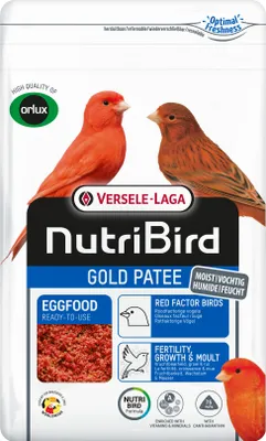 Produktbild von Versele Laga NutriBird Gold Patee für rote Ziervögel 1kg – Ei-Nahrung für Kanarienvögel