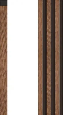 Produktbild von VOX Lamellenwand LINERIO Abschlussleiste - U-TRIM - 3D MDF - 2,65m x 18 - L-LINE - Mocca