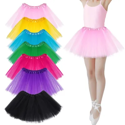 Immagine prodotto di Solidchoice - Set di 7 gonne a balze colorate per bambine
