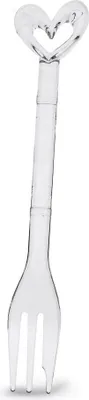Immagine prodotto di Koziol Virgin White X-Mas Susi Kuchengabel, 4er-Set, Kuchen Gabel, Besteck, Transparent Klar, 3674535