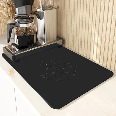 Immagine prodotto di Tappetino sgocciolatore per lavastoviglie e cucina, nero, 60x40 cm