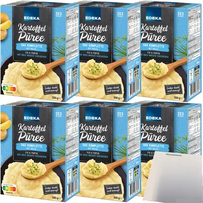 Produktbild von Edeka Kartoffelpüree komplett mit Milch 6er Pack (6x300g Packung) + usy Bock