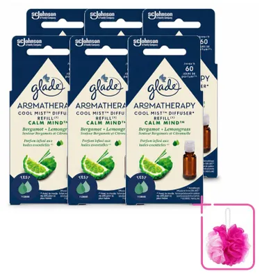 Obrázok produktu pre 6 kusov náplne do difuzéra aromaterapie Glade Calm Mind – 17,4 ml – balenie