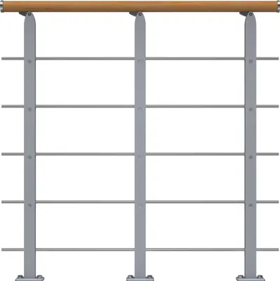 Produktbild von Dolle Brüstungsgeländer Starter-Set - Eiche Unterkonstruktion Perlgrau - Frankfurt, Hamburg, Berlin, Sydney