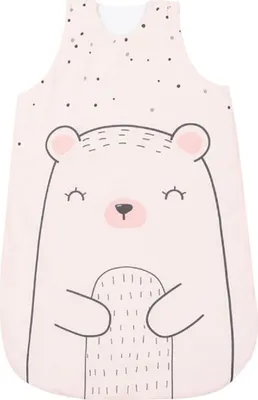 Produktbild von Kikkaboo Babyschlafsack Bär 0-6 Monate Länge 70 cm, 3.3 TOG, Reißverschluss rosa