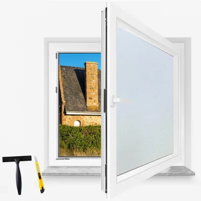 Produktbild von Fensterfolie Sichtschutzfolie Fensterfolie matt - 44,5 x 400 cm - Mattierte Oberfläche