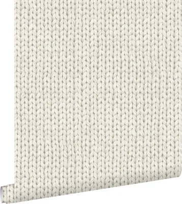 Produktbild von ESTAhome Tapete Strickmuster Beige 53 cm x 10.05 m