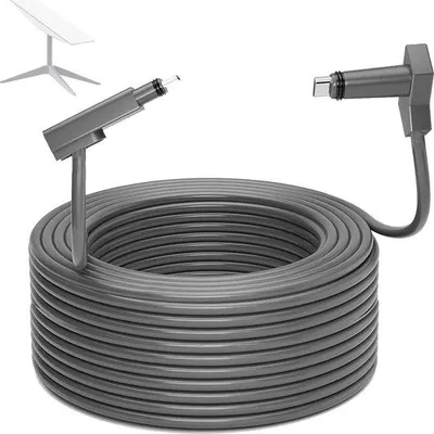 Obrázok produktu pre Satelitný kábel V2, správny tvar, vodotesný, s koncovkami, pre internetovú súpravu Starlink.