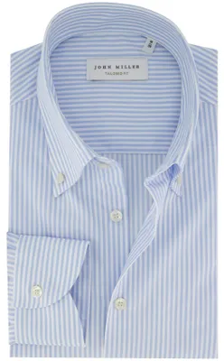 Produktbild von Hellblaues Hemd John Miller gestreift Button-down-Kragen