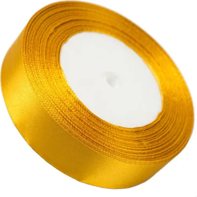 Produktbild von Dekolo Satin  Schleife  Hochzeit  Satinband Geschenkband Schleifenband Geburtstag Deko 25mm x 32m Rolle Golden