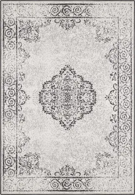 Zdjęcie produktu dla Dywan na taras 120x170cm, czarno kremowy dwustronny, sznurkowy