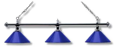 Produktbild von Winsport Billardleuchte "London" chrom / blau