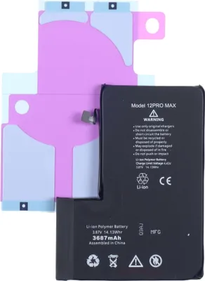 Produktbild von Akku für Apple iPhone 12 Pro Max 3687mAh OHNE Crack BMS + Kleber