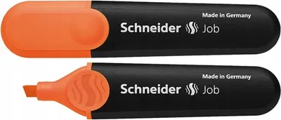 Produktbild von Schneider Schreibgeräte Job, 10 Stück(e), Orange, Meißel, Schwarz, Orange, Schwarz, Orange, 1 mm